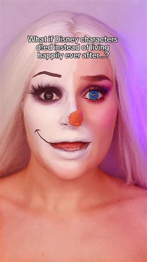 Ruby Mitchell on Instagram: "Twisted Disney ☃️🧊 Products💄gifted @troublemakermakeup feral brow blade pen shade dark brown @mehronmakeup cream blend stick shade 400-W @elmersproducts glue stick @hudabeauty fauxfilter corrector shade peach @onesize cheek clapper 3D blush trio @colourpopcosmetics x @disneyfrozen elsa pressed powder eyeshadow palette @mouldlife gelatine @colouredcontacts black block & blue angelic lenses @makeuprevolution stardaze silver glitter mascara & jelly shine