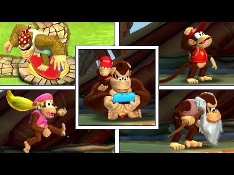 ALL IDLE ANIMATIONS In Donkey Kong Tropical Freeze [UPDATED] (Map Screen & In Game) Nintendo Switch