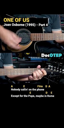 One Of Us - Joan Osborne (1995) Easy Guitar Chords Tutorial with Lyrics Part 4 REELS