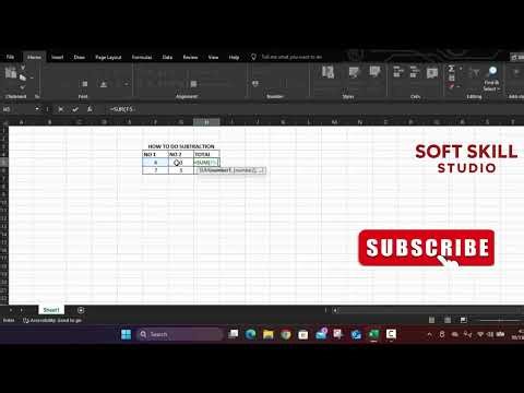 How to Subtract Numbers in Excel (Basic way)