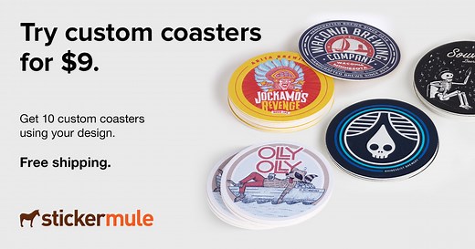 Coaster samples | Free shipping | Sticker Mule