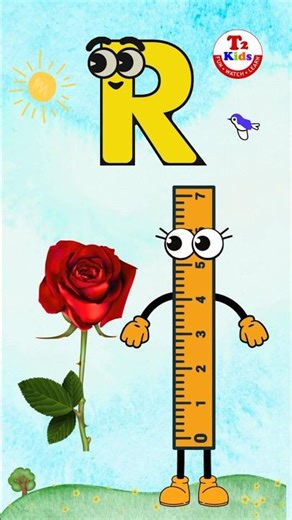Words that start with 'r' | r for Rose | r for Ruler #shorts #kidslearning #preschool #cartoon