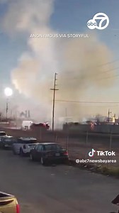 17K views · 300 reactions | Surveillance footage captured the moment a truck exploded in Los Angeles, Calif. on Thursday, injuring nine firefighters. The emergency crews had responded to a truck with “pressurized cylinders on fire” in the Wilmington neighborhood before the vehicle erupted. https://abc7ne.ws/3wjhf8q | ABC7 News | Facebook