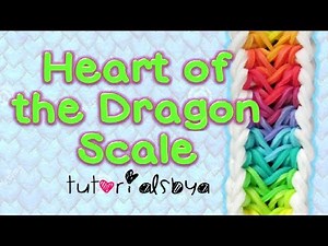 NEW Reversible Heart of the Dragon Scale Bracelet Rainbow Loom Tutorial