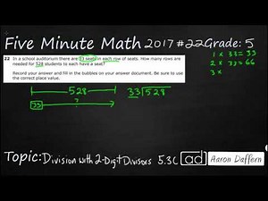 5th Grade STAAR Practice Division with 2-Digit Divisors (5.3C - #2)