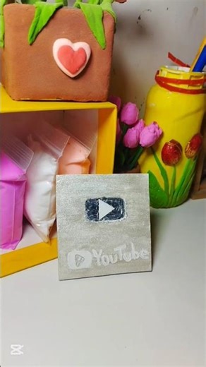 Mini silver play button from youtube😱🤯//#shorts #diy #craft