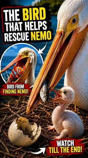 The Bird That Helps Rescue Nemo... Now Has a Baby 🐣 | #Shorts
