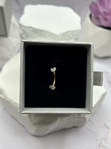 Custom Minimalist Cubic Zirconia Belly Ring: Dainty Belly Jewelry - Etsy