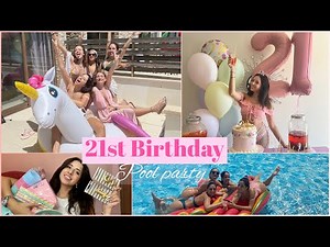 MY 21st BIRTHDAY POOL PARTY 🦄 ~ pastel theme, GRWM, preperations and birthday glow up🎀