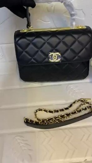Chanel Classic Top Handle Flap Bag – Black & Gold Edition