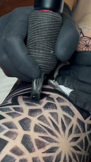 1st session fullsleeve project geometric tattoo design 🔥 | Lorenz Lampaya