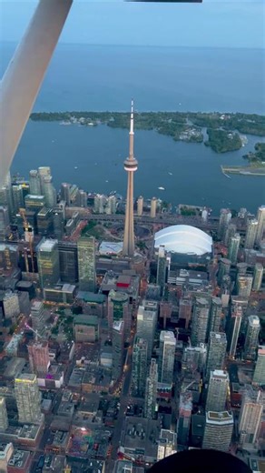 Flying over Toronto 6am #aviation #toronto #pilot #fypシ