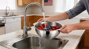 Colanders & Food Strainers,304 Stainless Steel Colander,3 Pcs Kitchen Strainers(2.5QT, 3.5QT, 5QT) for Pasta, Rice, Vegetables,Dishwasher Safe Metal Colander with Handles,Kitchen Gift