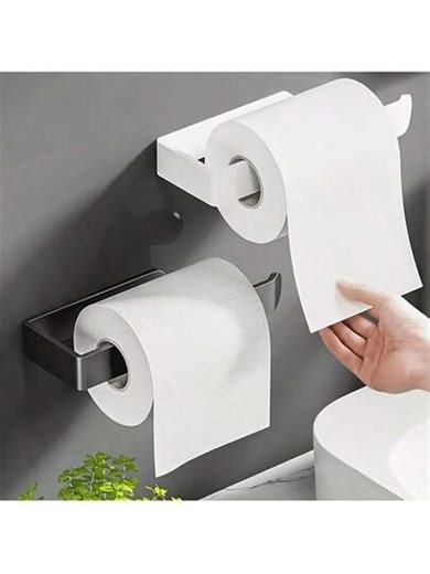 1pc Kitchen Tissue Rack Without Punching Roll Paper Rack Cabinet Plastic Wrap Oil Absorbing Paper Storage Rack Rag Rack Rag Rack | SHEIN