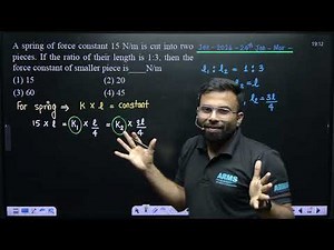 A spring of force constant 15 N/m is cut into two pieces. If the ratio of their length is 1:3, then