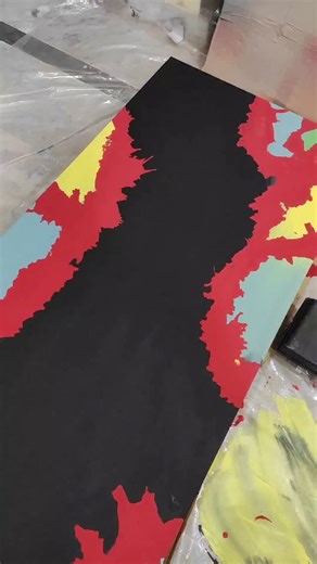 Crafter Bhaiya on Instagram: "Studio table makeover | Part 3 | . . . #color #diy #home #paint #diyproject #table #craft #art"