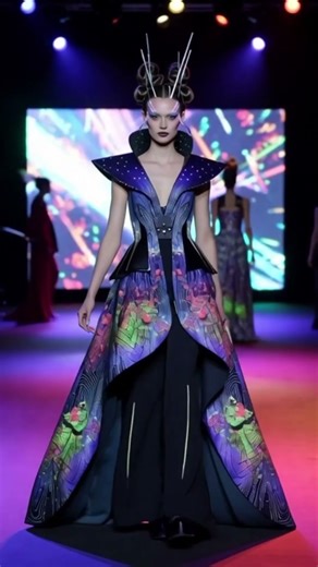 “Elite Rainbow Designer Dress | High-Fashion Runway Walk 2025 ✨”#shorts #fashion #dress