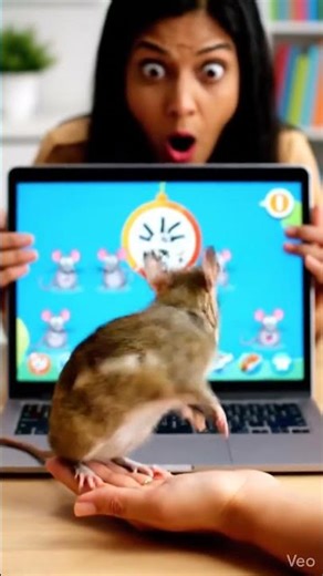 "When Your Mouse Becomes a Real Mouse 😂🐭"