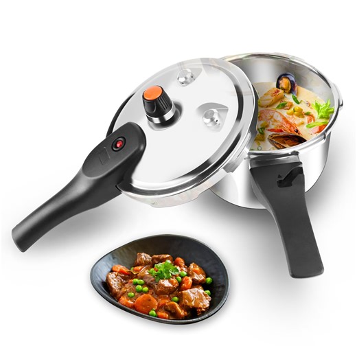 Stainless Steel Pressure Cooker, 2L Stainless Steel Pressure Cooker Cooking Various Foods For Induction Cooker