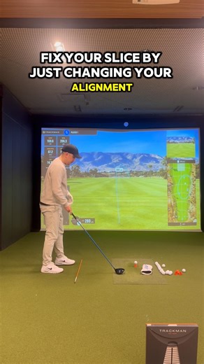 Change your alignment to fix your slice #golf #golfswing #golfer #golftips #golfshorts #golfdrills