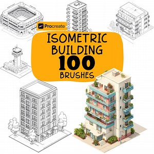 Procreate Isometric Building Brushes, 100 Isometric Building Procreate Stamps,isometric Home Bundle Procreate Brushes, Homes Procreate - Etsy Australia
