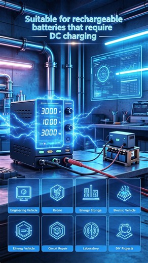 KUAIQU DC Power Supply — Charges Lithium, LiFePO4, Lead-Acid, NiMH & NiCd Batteries 🔋 #dcpowersupply