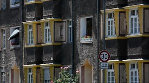 Houses in the expressionist Style, architect Georg Heinrich Richard Ermisch (1885 – 1960) at Zeppelin Street (Zeppelinstraße) in Berlin Spandau from June 15, 2017, Germany