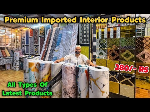 Imported Interior Products🤯😍| Interior Wall Panels Market in Delhi | UV Marble Sheets, PVC Panels