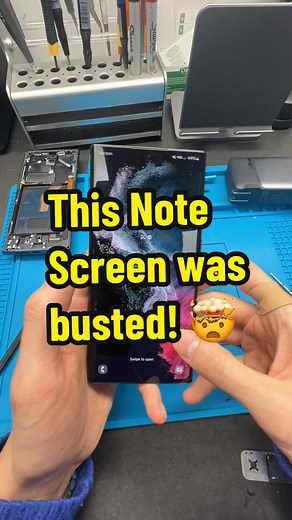 This Samsung Note was defective and needed a new screen #samsung #satisfying #phonerepair #jacobrosstech #samsungnote20ultra