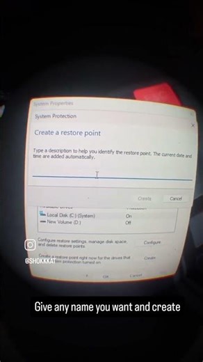 how to create restore point to keep everything safe in windows computer