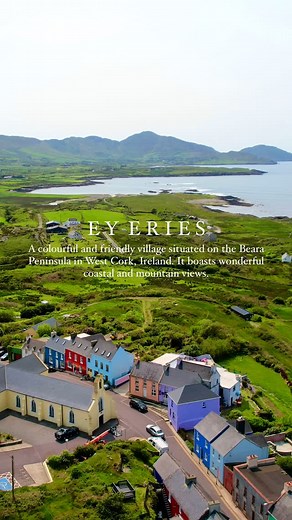 Colourful and friendly Eyeries village is situated on the Beara Peninsula in West Cork, Ireland. It boasts wonderful coastal and mountain views ✨ Looking for a luxurious yet laidback escape on the breathtaking Beara Peninsula? @uluskerhouse offers the perfect setting for a romantic retreat or a special celebration with friends and family. #irishexplorer #irishexplorer #wildatlanticway #visitireland #tourismireland #bearapeninsula #discoverireland | Irish Explorer