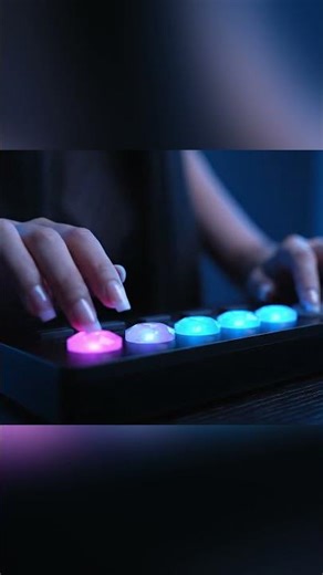 ASMR: Tapping Sounds on a Glowing Gel Keyboard ✨ #RelaxingSounds #ASMR #AI
