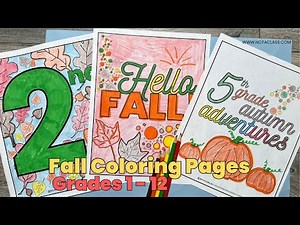 Fall Coloring Pages, Posters, Autumn Activity Sheets for September, October, November | Thanksgiving