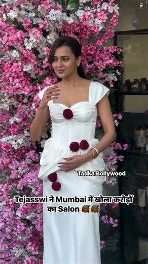 Tejasswi opened salon worth crores in Mumbai 🥰🥰 #TejasswiPrakash #tejaa #karankundra