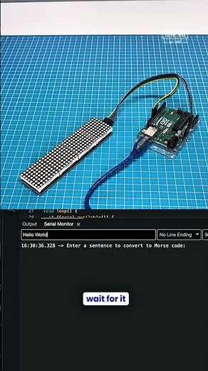 DIY Morse Code Generator using a LED Matrix #arduino #electronics #engineering #diy