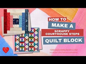How to make a Scrappy courthouse steps quilt block