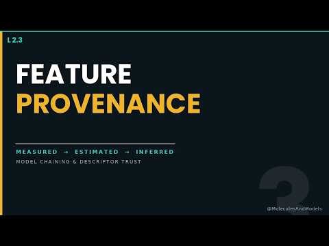Lecture 2.3: Molecular Descriptors: What is measured, what is inferred, and what can be trusted?