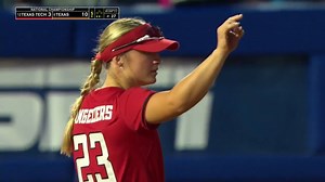 WEB GEM DOUBLE PLAY 😱 #WCWS x 🎥 ESPN / Texas Tech Softball | NCAA Softball