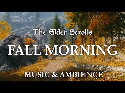 Fall Morning in Skyrim | Calming Skyrim Music & Fall Ambience | 3 Hours
