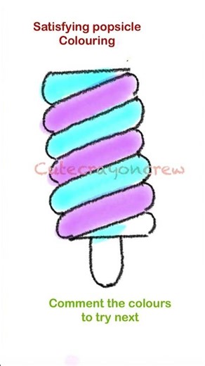 Aesthetic popsicle colouring #shorts
