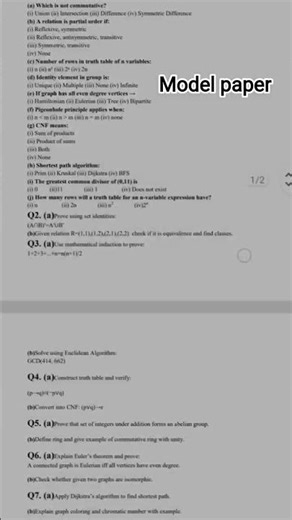3rd# semester# discrete# mathematics# and# graph# theory# #shorts #youtubeshorts #viral #video