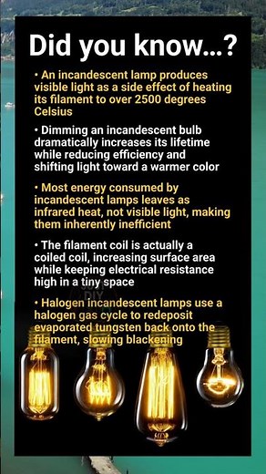 Incandescent bulb physics: blackbody light, dimming tricks and efficiency limits