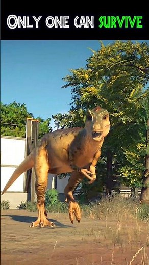 Indominus Rex 🦖 vs Qianzhousaurus🐊 Jurassic World Evolution 3🌱 #jurassicworld #dinosaurs #shorts