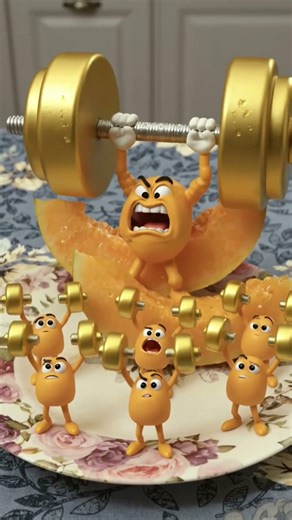 This Melon Has Dancing Dumbbells?! 😂🍈 Viral Animation