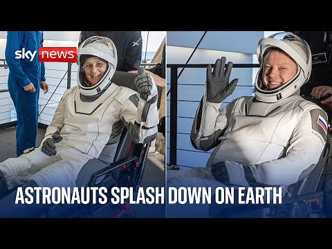 NASA astronauts back on Earth after months unexpectedly stuck in space