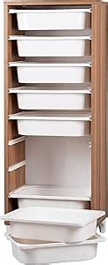 Comfyt Dresser, Closet Organizers and Storage, Storage Cabinet Bins, Drawers, 8 Shelf Wood Bathroom Office Kitchen Garage Pantry Organizer Chest Shelf Shoe Rack