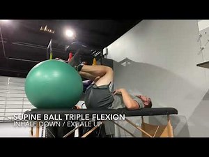 Supine triple flexion ball roll