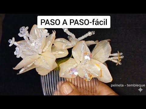 Tembleque Panameño- Peineta paso a paso 🌸 | Fácil y elegante