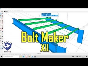 Tutorial Membuat Struktur Baja di Sketchup 💯 Bolt Maker XII ✅
