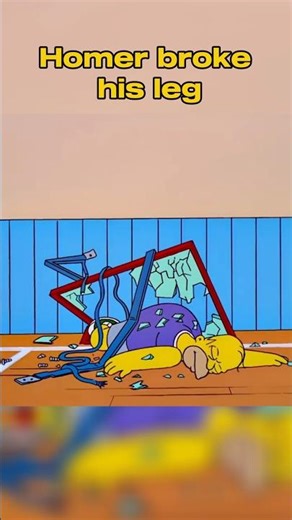 Homer broke his leg